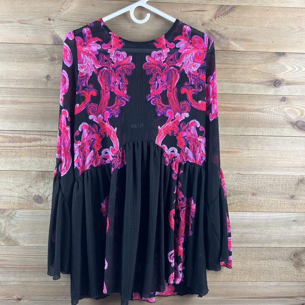 Intimately Free People Womens Dress Symphony Bell Sleeve Slip Floral Boho Medium